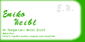 eniko weibl business card